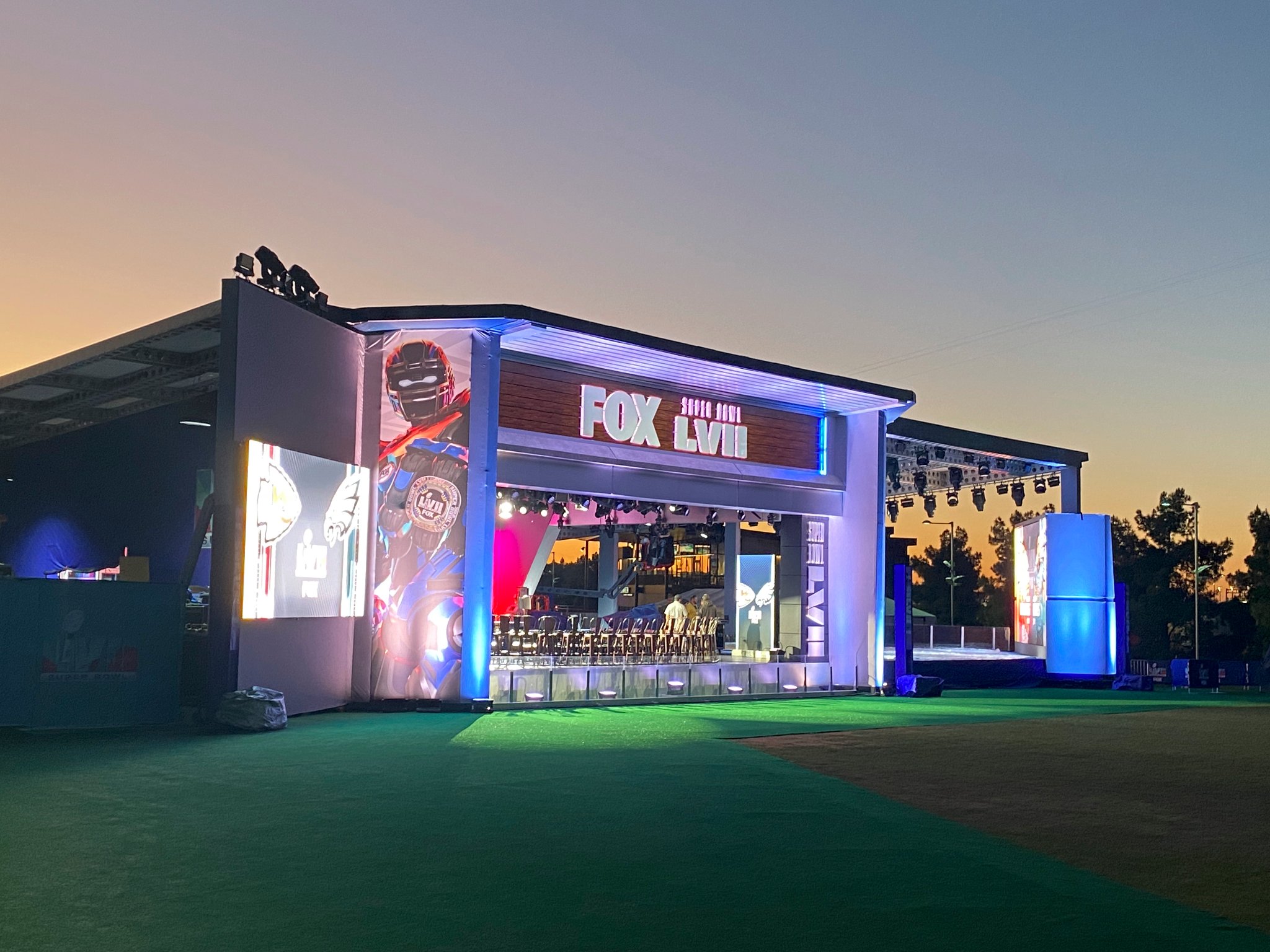 Fox Super Bowl LVIII sports broadcast lighting design